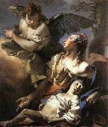 TIEPOLO, Giovanni Domenico The Angel Succouring Hagar Spain oil painting artist